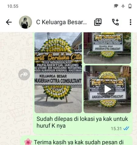 Pengiriman Papan Bunga Duka Silir Wates
