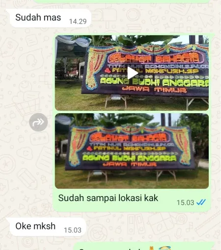 Pengiriman Papan Bunga Silir Wates